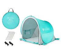 Tente de Plage Bébé Pop-Up Anti-UV 50+ Outtec, avec Poches à Sable et Sac de Transport, Idéale pour Famille, Camping, Jardin, Turquoise