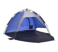 Tente de plage Mullsjö montage instantané 215 x 135 x 140 cm bleu gris foncé [pro.tec] Bleu G