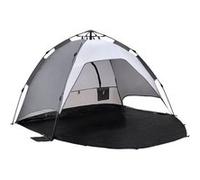 Tente de plage Mullsjö montage instantané 215 x 135 x 140 cm gris foncé gris clair [pro.tec] Gris G