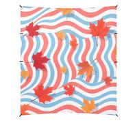 Tente de plage pliable en feuilles d'érable - UPF50 - Résistante à l'eau - Portable - Avec pelle à sable, sacs de sable, poteaux de stabilité pour le camping, la pêche, le plaisir du jardin