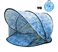 Tente de plage pop-up portable Pop Up - Avec protection UV - Protection solaire automatique - Avec sac de transport et piquets - Protection solaire - Pour camping (A)
