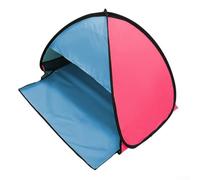 Tente de plage pop-up - Tente d'extérieur légère avec sac de rangement - Protection solaire UV - Tente d'extérieur pour bébés, adultes, enfants et animaux domestiques (carmin avec bleu)