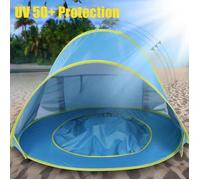 Tente de plage portative pour bébé LEMONBEST - Abri imperméable anti-UV - Bleu - Montage rapide