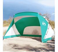 vidaXL Tente de plage Vert d'eau – Abri avec parois latérales, sac de transport, Taffetas 185T