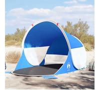 vidaXL Tente de plage escamotable imperméable bleu azuré