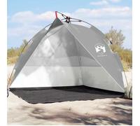 Tente de plage - vidaXL - Modèle gris - Imperméable - Système à libération rapide - 205x200x115 cm