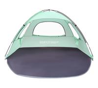 Tente de plage WhiteFang anti-UV, abri solaire portable pour 3 personnes, plancher extensible avec 3 fen tres en maille ventil e, sac de transpor