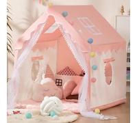 Tente de Princesse - Grande Maison de Jeu pour Fille - Château de Jeu pour Enfant - Cadeau de Noël ou Anniversaire - pour Jouer à l'Intérieur ou à l'Extérieur (Rose)