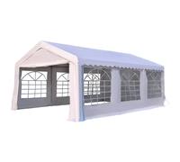 Tente De R?Ception Tonnelle De Jardin 4 Parois Amovibles Portes Zipp?Es Id?Al Pour F?Te Mariage Soir?E 6 X 4 X 2,8 M Acier Toile Poly?Thyl?Ne 180 G/M? Blanc Blanc