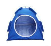 Tente de randonnée légère et lavable pour animal domestique avec structure robuste à quatre coins (bleu foncé)