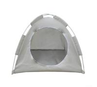 Tente de randonnée légère et lavable pour animal domestique avec structure robuste à quatre coins (gris)