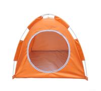 Tente de randonnée légère et lavable pour animal domestique avec structure robuste à quatre coins (orange)