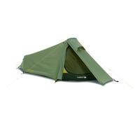 Tente de randonnée pour 1 personne. Armature en aluminium et double toit en tissu polyester ripstop PU. Poids : 2 kg
