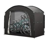 Tente de rangement pour vélo - Tissu Oxford imperméable 2300 g - 220 x 150 x 185 cm - Organiseur avec fermeture éclair - Pour tondeuse à gazon, équipement de piscine, outils de jardinage, Noir , Siehe