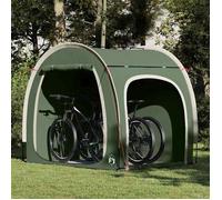 Tente de rangement pour vélos - vidaXL - Toit vert - 218 x 156 x 180 cm - Polyester imperméable