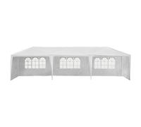 Tente de Réception 3×9 m ALIZÉ, Chapiteau de Jardin pour Mariage, Fête, Anniversaire, Toile Déperlante avec Fenêtres et Panneaux Latéraux, Blanc