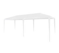 Tente De Réception 3x6 M Blanc Pe Gazebo D'extérieur Imperméable Et Résistant Aux Uv Blanc