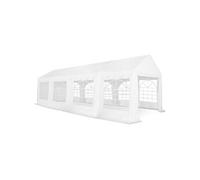 IDMarket - Tente de réception 4x8 M Barnum PE 180gr/m² chapiteau Blanc 40 Personnes