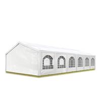 Tente de réception 5x12 m, Toile de Haute qualité PE 450 N Blanc Construction en Acier galvanisé avec raccordement par vissage