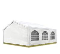 Tente de réception 5x6 m, Toile de Haute qualité PE 450 N Blanc Construction en Acier galvanisé avec raccordement par vissage