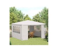 vidaXL Tente de réception 48525 4x4 m avec parois latérales 90 g/m² Blanc