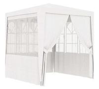 Tente de réception avec parois latérales 2x2 m Blanc 90 g m² Blanc G