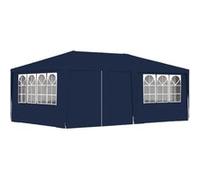 Tente de réception avec parois latérales 4x6 m Bleu 90 g m² Bleu G