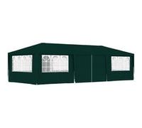 Tente de réception avec parois latérales 4x9 m Vert 90 g m² Vert G