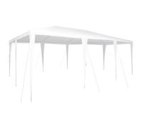 Tente de réception, blanche, 6 x 4 m, en polyéthylène, tente autoportante, pour fêtes et événements, imperméable et résistante aux UV, montage rapide pour fêtes en plein air