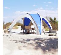Tente de Réception Imperméable, Polyester 185T avec Revêtement PU, 4 Entrées Zippées, Tente Familiale Résistante au Vent, Tente de Camping et Jardin, Bleu Azur, Dimensions 435 x 435 x 244 cm