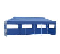 Vidaxl Tente De Réception Pliable Avec 5 Parois 3x9 M Bleu Bleu