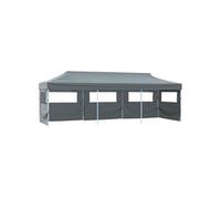 Tente de Réception Pliable 5 Parois 870x291x315 cm Anthracite Pavillon Tonelle 44981