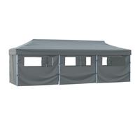 Tente de réception - vidaXL - 3 x 9 m - Anthracite - 8 parois - Résistante aux UV et à l'eau