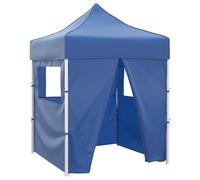 Vidaxl Tente De Réception Pliable Avec 4 Parois 2x2 M Acier Bleu Bleu