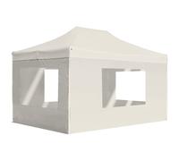 Tente de Réception Pliable avec Parois 4,5x3 m Blanc Pavillon Chapiteau vidaXL