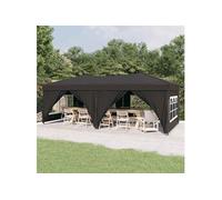Vidaxl Tente De Réception Pliable Avec Parois Anthracite 3x6 M