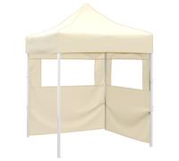 Partytent professioneel inklapbaar 2x2 m staal crÃme48880