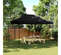 Tente de Réception Pliable, Tissu Oxford avec Revêtement PVC, Structure Acier Thermolaqué, Tente de Reception Pop-up, pour Mariages, Fêtes, Jardins, Couleur Noire, 410 x 279 x 315 cm