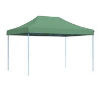 Tente de réception Pliable Verte 410x279x315 cm avec Cadre Acier Enduit, Toile Polyester Oxford PVC, abri extérieur pour Jardin, terrasse, Camping, Protection Soleil Pluie UV