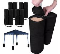 Tente de réception - poids pour les jambes, set de 4 pièces, noir
