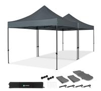 VONROC Tente de réception Premium Easy-Up - 6x3 m Ensemble INCL. 2X Tente de fête et 1x kit de Connexion - Gris Products Inventory Catalog Magento Admin.HTML