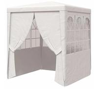 Tente de réception, professionnelle, 2 x 2 m, avec parois latérales, blanche, en polyéthylène et acier 90 g/m², idéale pour les fêtes de jardin, les marchés et les événements en plein air, robuste et