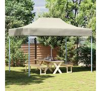 Tente de réception professionnelle pliable 3 x 4 m, cadre en acier crème, résistante aux UV et à l'eau, pour jardin, événements, fêtes en plein air, camping et marchés