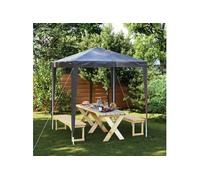 Vidaxl Tente De Réception Professionnelle 2x2 M Anthracite Blanc
