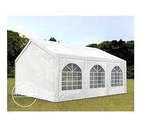 Tente de réception TOOLPORT 4x6m - Blanc - PE 240g/m² - Étanche et résistante aux UV