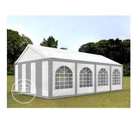 Tente de réception TOOLPORT 4x8m gris-blanc imperméable 240g/m²