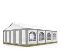 Tente de réception TOOLPORT 5x8m gris-blanc en PVC 240g/m² imperméable
