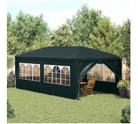 vidaXL Tente de réception 3 x 6 m Vert – Polyéthylène résistant aux UV, cadre en acier durable