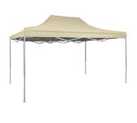 vidaXL Tente de réception pliable professionnelle 3x4 m Acier Crème