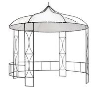 Tente de réception - VIDAXL - Belvédère 300 x 290 cm - Rond - Blanc - Autoportante